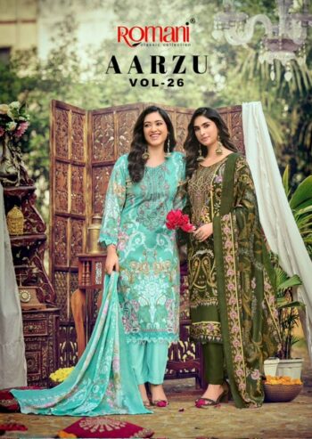 ROMANI AARZU VOL 26 COTTON SUITS WHOLESALER