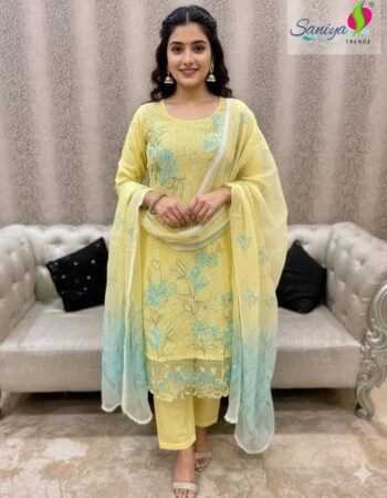 SANIYA TRENDZ H-26003 PAKISTANI SUITS IN SINGLES