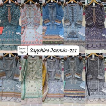 SAPPHIRE JAZMIN VOL 221 READYMADE LAWN SUITS