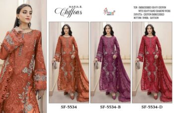 SHREE FABS MARIA B CHIFFONS SF-5534 PAKISTANI SUITS