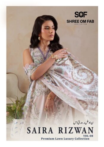 SHREE OM FAB SAIRA RIZWAN VOL 8 KARACHI COTTON SUIT