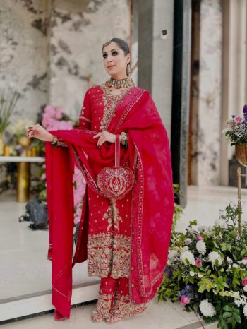 SRK 5327 RED DESIGNER SALWAR KAMEEZ WHOLESALE