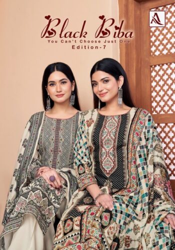 ALOK SUITS BLACK BIBA EDITION 7 SALWAR KAMEEZ
