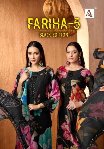 ALOK SUITS FARIHA VOL 5 BLACK EDITION SALWAR KAMEEZ