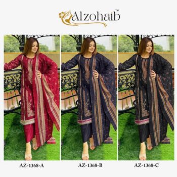 ALZOHAIB AZ-1368 PAKISTANI SUITS WHOLESALER