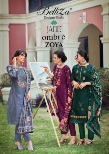 BELLIZA DESIGNER JADE OMBRE ZOYA SALWAR KAMEEZ