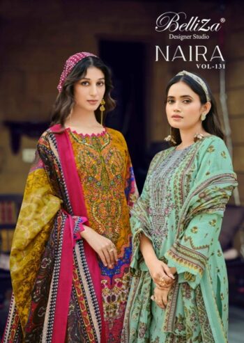 BELLIZA NAIRA VOL 131 PURE COTTON SUITS WHOLESALER