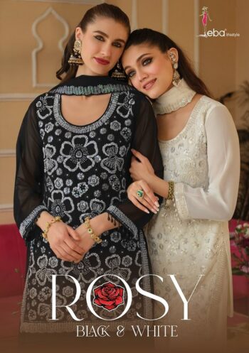 EBA LIFESTYLE ROSY BLACK & WHITE DESIGNER WEAR