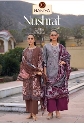 HANIYA PRINT NUSHRAT KARACHI SUITS WHOLESALER
