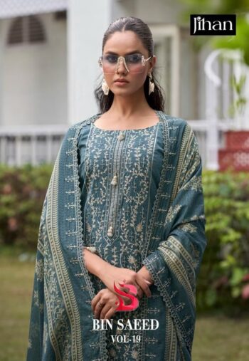 JIHAN BIN SAEED VOL 19 PAKISTANI SUITS WHOLESALER