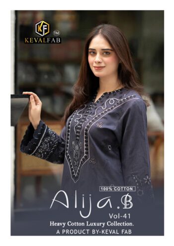 KEVAL FAB ALIJA B VOL 41 KARACHI SUITS WHOLESALER