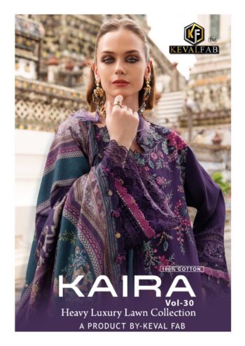 KEVAL FAB KAIRA VOL 30 KARACHI SUITS WHOLESALER
