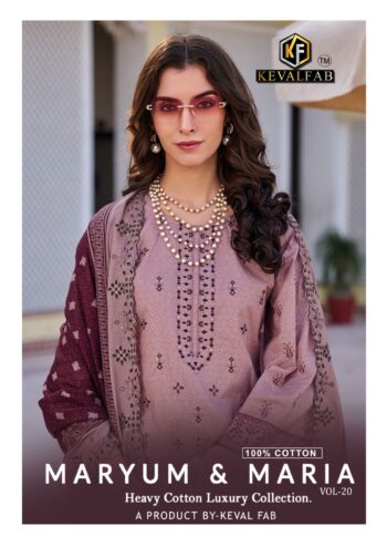 KEVAL FAB MARYUM & MARIA VOL 20 KARACHI SUITS