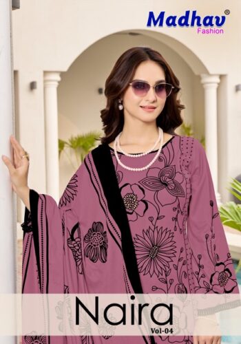 MADHA FASHION NAIRA VOL 4 KARACHI SUITS CATALOG