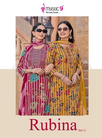 MYSTIC 9 RUBINA VOL 11 READYMADE KURTI WHOLESALER