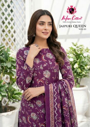 NAFISA COTTON JAIPURI QUEEN VOL 3 KARACHI SUITS