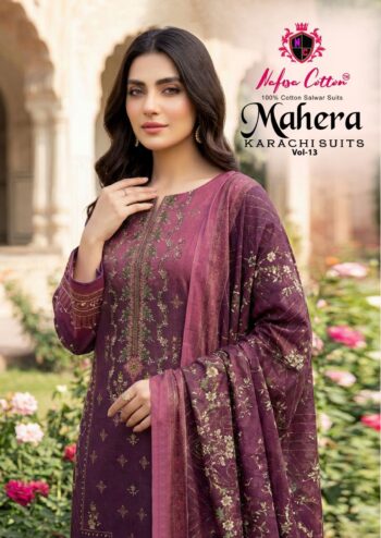 NAFISA COTTON MAHERA VOL 13 KARACHI SUITS