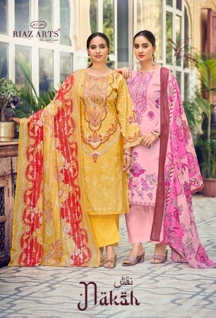 RIAZ ARTS NAKSH PURE COTTON SUITS WHOLESALER