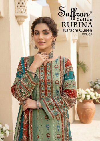 SAFFRON COTTON RUBINA VOL 2 KARACHI SUITS
