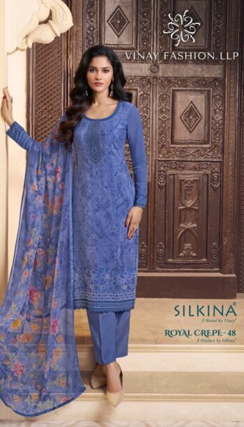 VINAY FASHION SILKINA ROYAL CREPE VOL 42 CATALOG