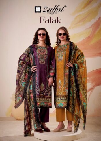 ZULFAT DESIGNER FALAK COTTON SUITS WHOLESALER