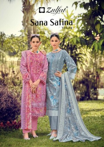 ZULFAT DESIGNER SANA SAFINA VOL 4 COTTON SUITS