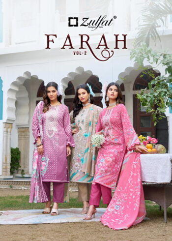 ZULFAT FARAH VOL 2 COTTON SUITS WHOLESALER