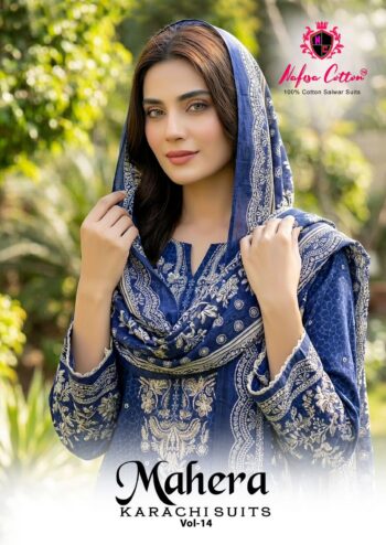 NAFISA COTTON MAHERA VOL 4 KARACHI SUITS CATALOG