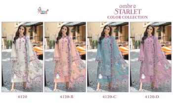 SHREE FABS OMBRE STARLET COLOR COLLECTION 4120